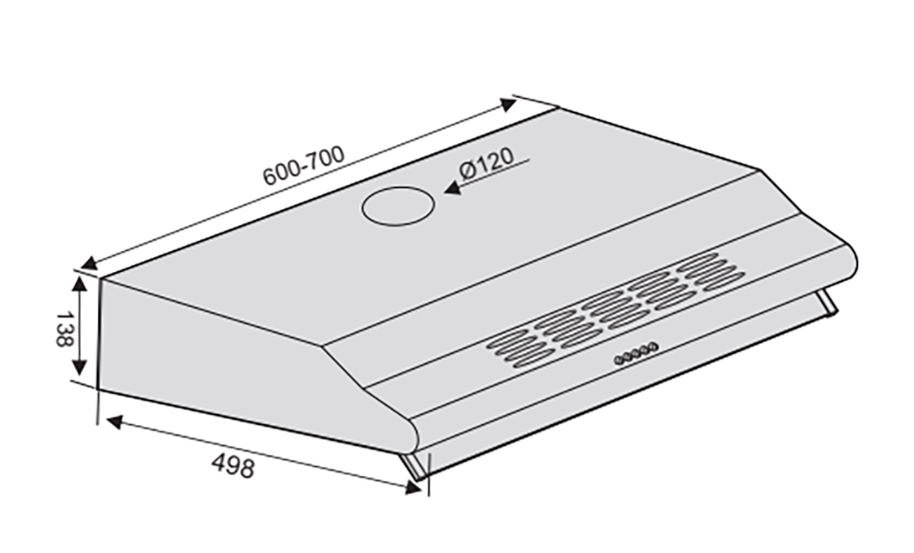 Máy hút mùi TA 3007A - 60-70cm